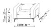 Picture of AVALON ONE SEATER SOFA 93X75 CM