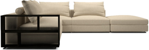 Picture of Freetown Corner Sofa with Grey Oak Armrests (M)