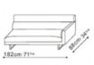 Picture of MEDIUM SOFA SECTION RIGHT 182X88