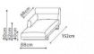 Picture of SMALL CHAISE SECTION LEFT 152X88