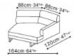 Picture of LARGE ANGLED CHAISE SECTION RIGHT 164X88