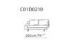 Picture of WAKE LAF SOFA 202X92