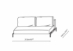 Slika LOLA SOFA BED BEZ RUKONASLONA 212x100xH64 cm
