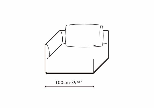 Picture of ELAN SMALL SOFA SECTION LEFT 120X100