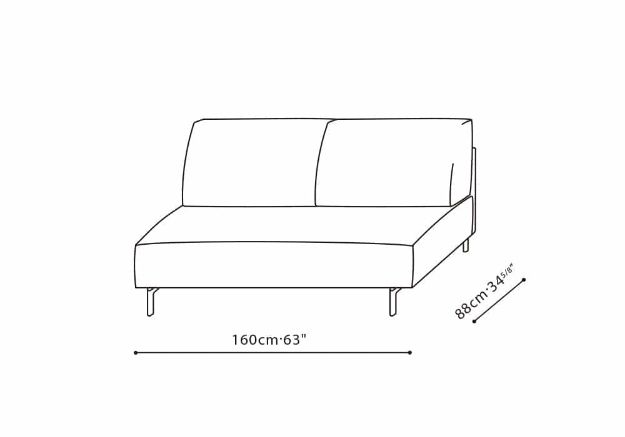 Picture of EAST WEST SOFA 160x88x65 CM