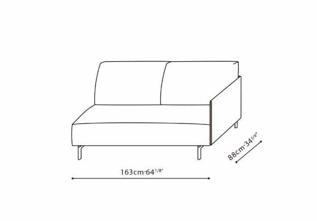 Picture of EAST WEST SOFA DESNA 163x88x65 CM
