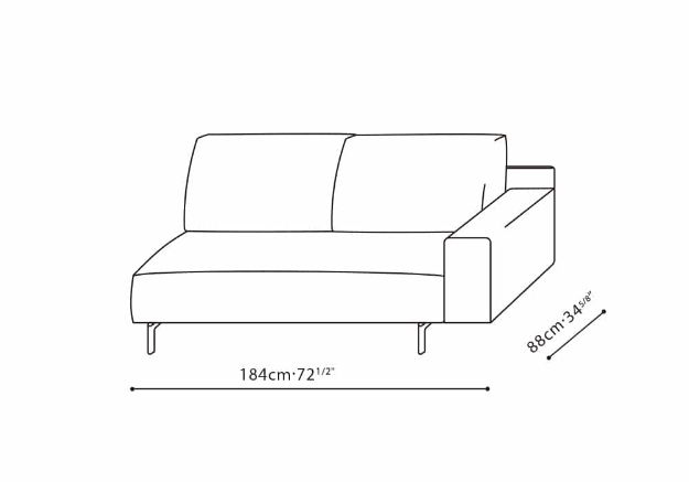 Picture of EAST WEST SOFA DESNA 184x88x65 CM