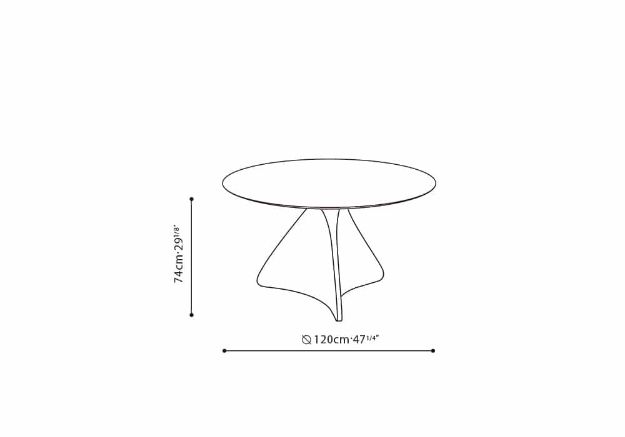 Picture of SPIN DINNING TABLE BASE H74 CM