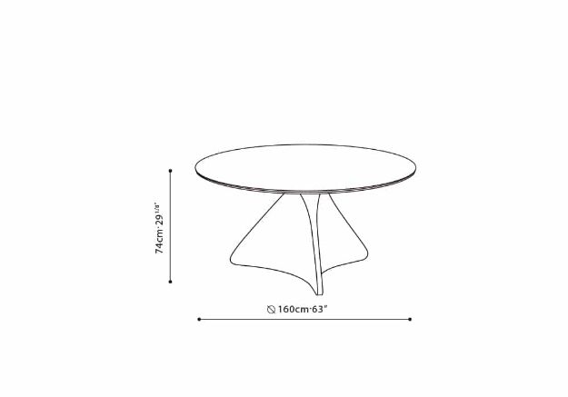 Picture of SPIN DINNING TABLE TOP Ø 160 CM 