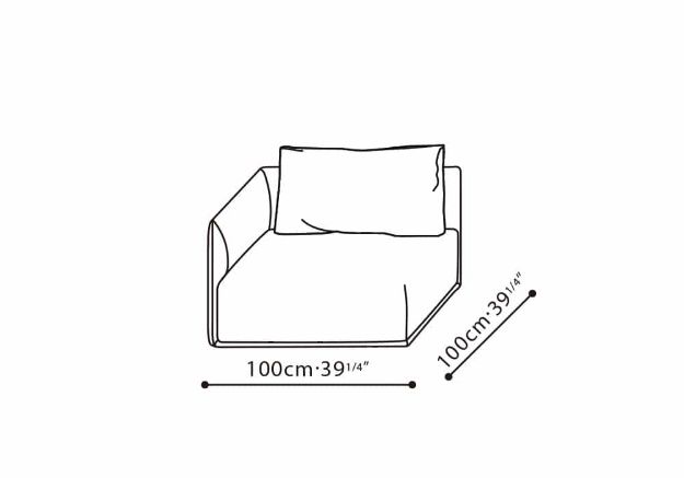 Picture of ELAN SMALL SOFA SECTION LEFT 120X100