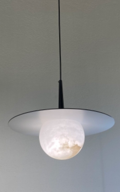 Slika GIO PLAFONSKA LAMPA D200 mm mat black-alabaster