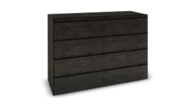 Slika C0416015GREYOAK MAX KABINET 4 FIOKE 121X48 CM