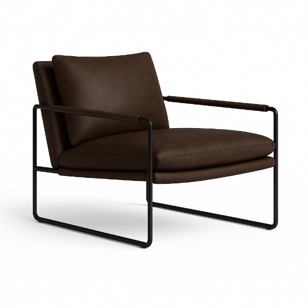 Slika C0255050R04 LEMAN STOLICA KOZA BRAON