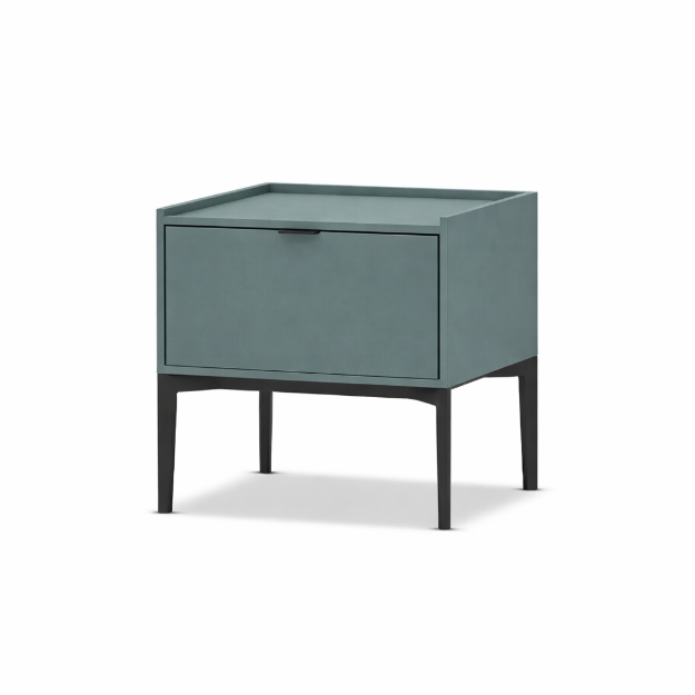 Slika C04H0813BWPGREE MATRIX NOCNI ORMARIC 48X44 CM PINE GREEN BURLYWOOD